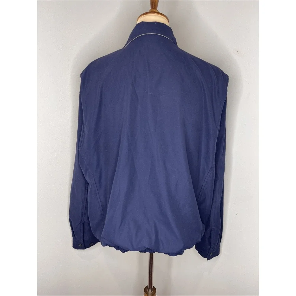 Polo Ralph Lauren Harrington Jacket Vintage 90s Navy Plaid Lined Men's Large BF